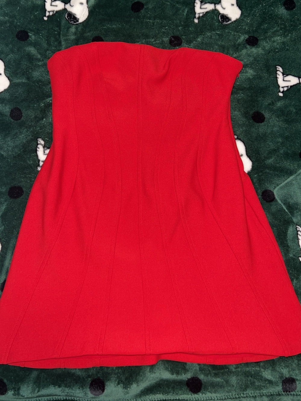 Zara Strapless Mini Dress in Red